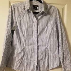Women's pinstripe button down
